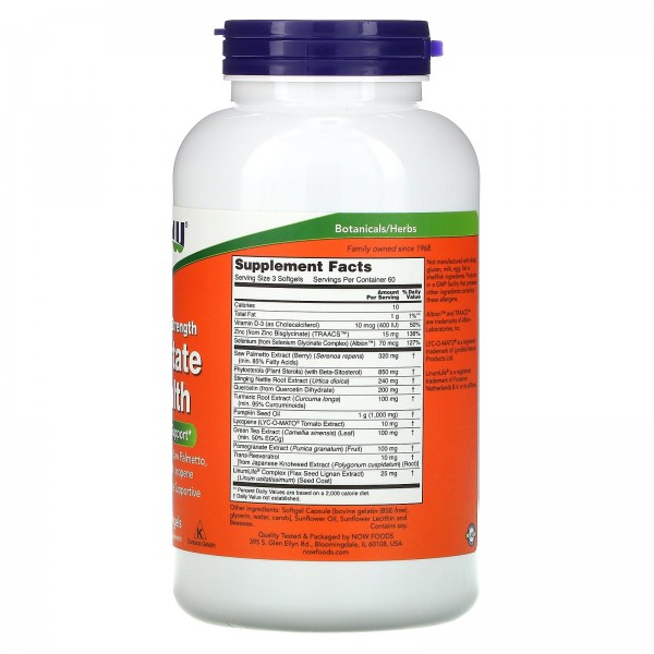 Now Foods Clinical Strength добавка для здоровья предстательной железы 180капсул