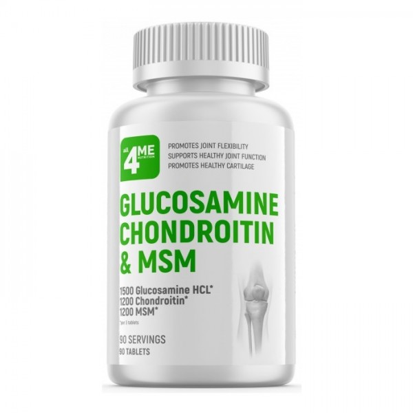 4Me Nutrition Глюкозамин Хондроитин & МСМ 90 табле...