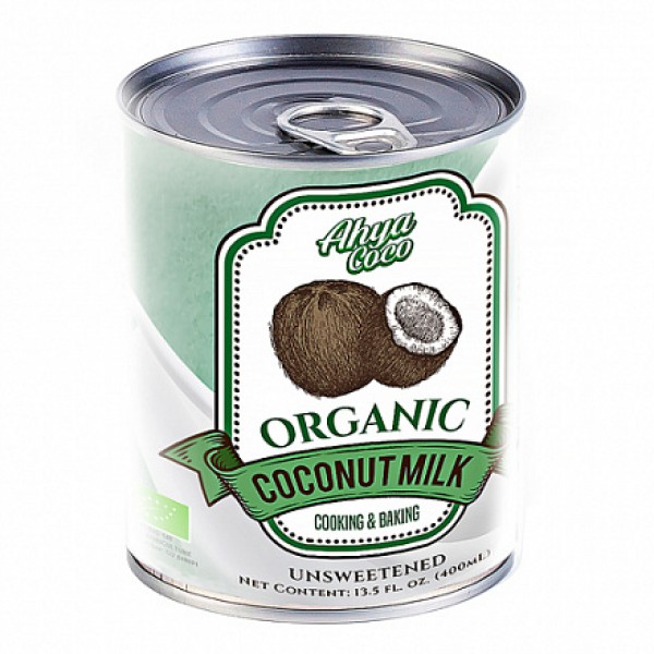 Ahya Молоко кокосовое органическое, жирность 17-19% 400 мл