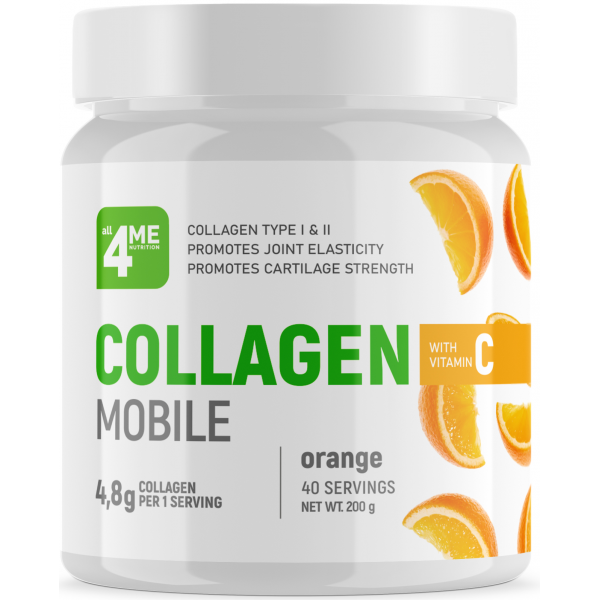4Me Nutrition Коллаген + Витамин Ц 200 г Апельсин