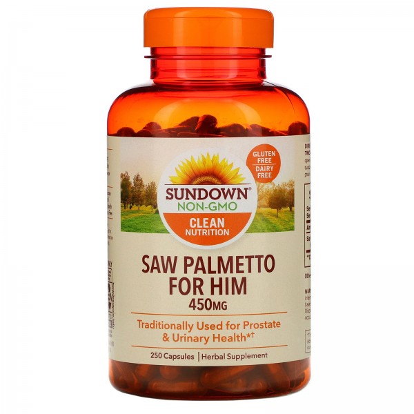 Sundown Naturals Пальма сереноа 450 мг 250 капсул...