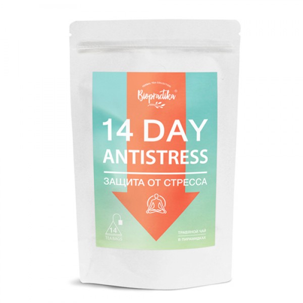 Biopractika Чай травяной `14 day Antistress`, защита от стресса 14 шт