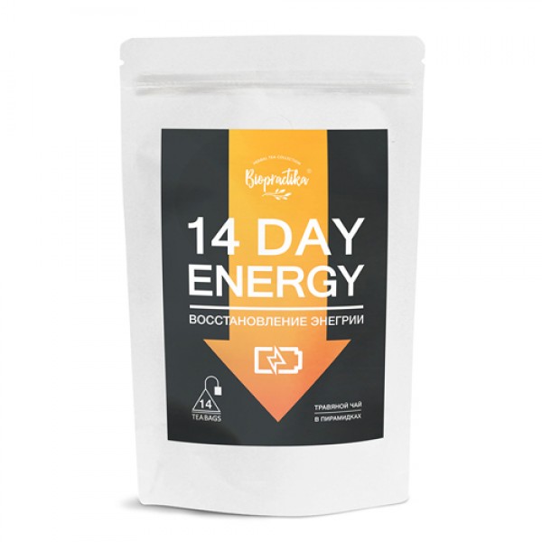 Biopractika Чай травяной `14 day Energy`, восстановление энергии 14 шт