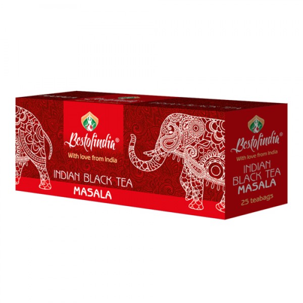 Best of India Чай чёрный с натуральными специями индийский `Masala`, пакетированный 25 шт