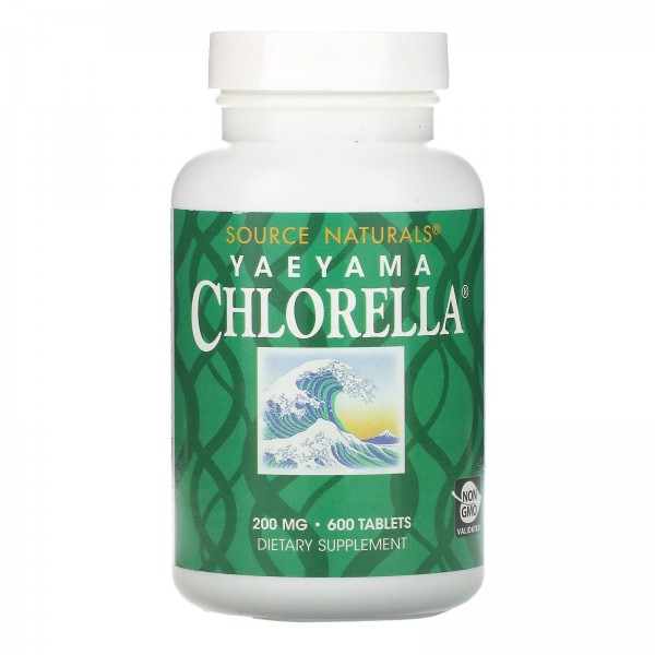 Source Naturals Yaeyama Chlorella 200 мг 600 таблеток