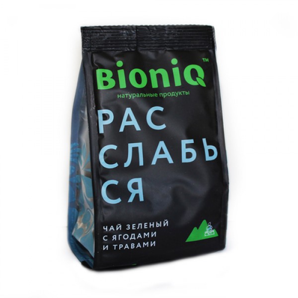 BioniQ Чай зелёный `Расслабься` с ягодами и травам...