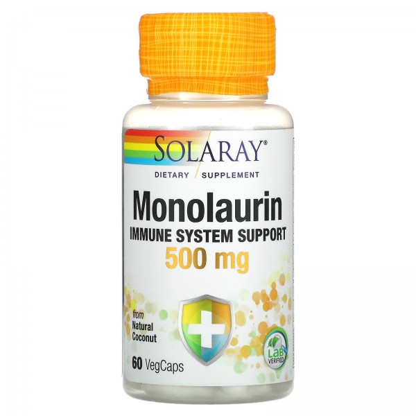 Solaray Монолаурин 500 мг 60 вегетарианских капсул...