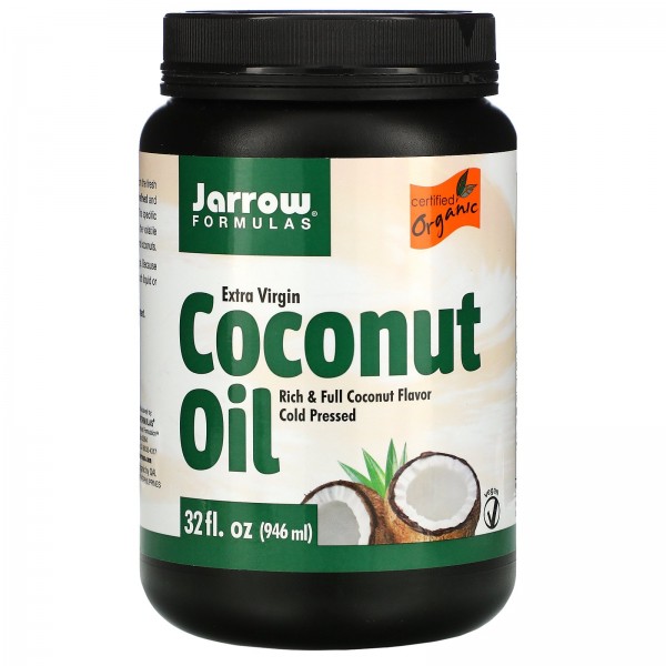 Jarrow Formulas Органический продукт кокосовое масло холодного отжима полученное методом холодного прессования 946 мл