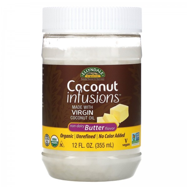 Now Foods Ellyndale Naturals Coconut Infusions безлактозный ароматизатор масла 355мл (12жидк.унций)