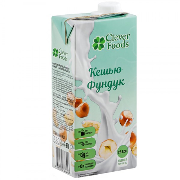 Clever Foods Напиток ореховый кешью `Фундук` 1000 мл