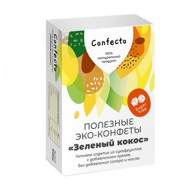 Confecto Эко-конфеты `Зелёный кокос` 240 г