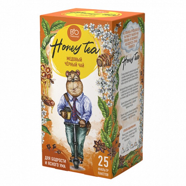 Bio National Чай чёрный 'Honey tea' 25 пакетиков...