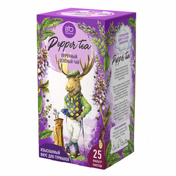 Bio National Чай зелёный 'Pepper tea' 25 пакетиков