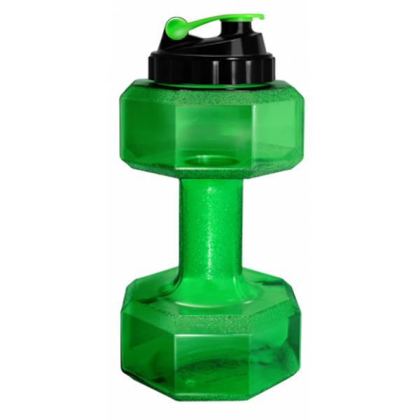 Be First Бутылка-гантеля для воды БЕЗ ЛОГОТИПА (SN6010-Green-NO) 2200 мл зеленая