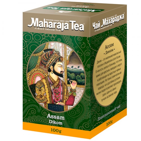 Maharaja Чай индийский чёрный байховый Ассам `Диком` 100 г