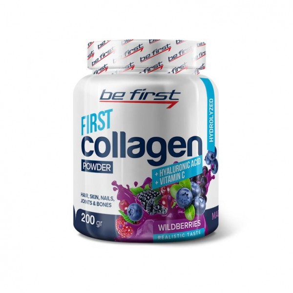Be First Коллаген + гиалуроновая кислота + Витамин Ц 200 г Лесные ягоды