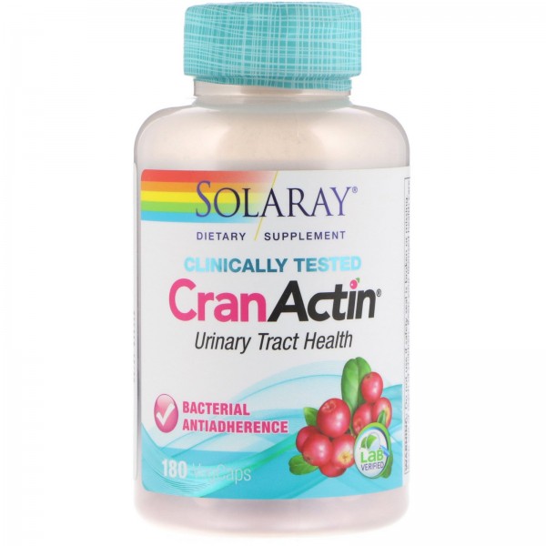 Solaray CranActin здоровье мочевыводящих путей 180 растительных капсул