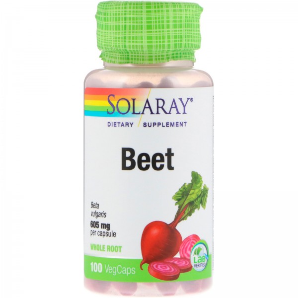 Solaray Свекла 605 мг 100 вегетарианских капсул...