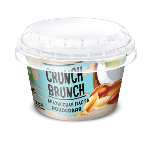 Crunch-Brunch Арахисовая паста 200 г кокосовая...