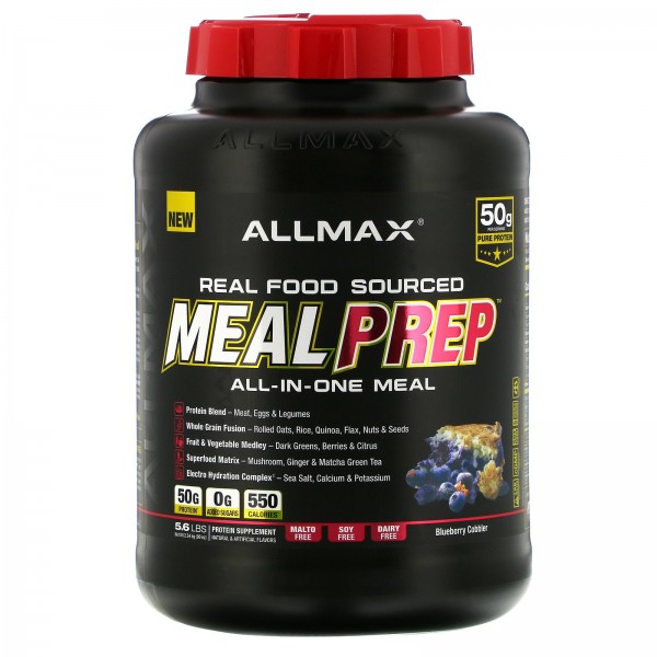 ALLMAX Nutrition Real Food Sourced Meal Prep All-in-One Meal Blueberry Cobbler 5.6 lb (2.54 kg)