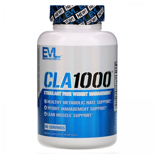 EVLution Nutrition CLA 1000 добавка для коррекции веса без стимуляторов 90 капсул