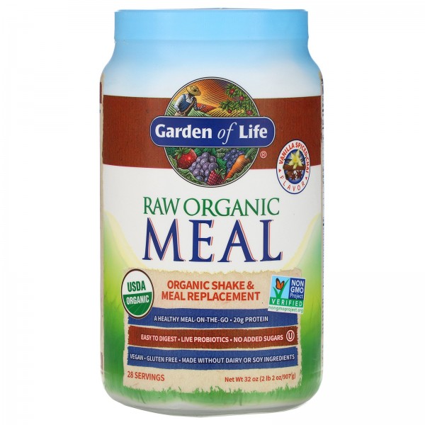 Garden of Life RAW Organic Meal коктейль и заменитель еды Чай со специями ваниль 907 г