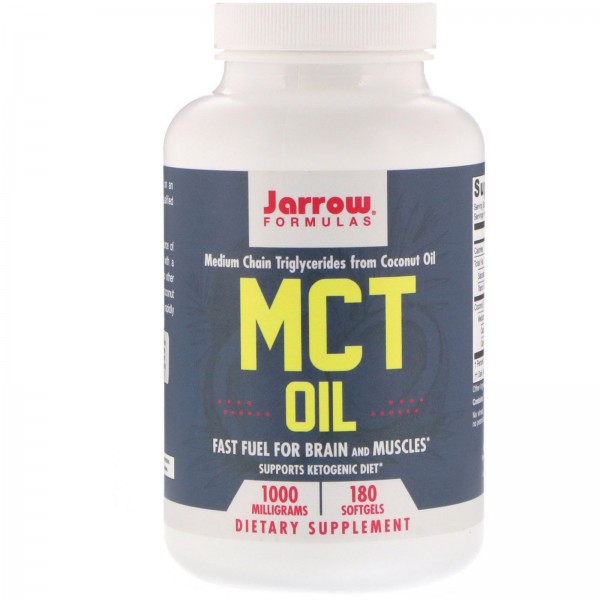Jarrow Formulas Масло MCT 1000 мг 180 мягких желатиновых капсул
