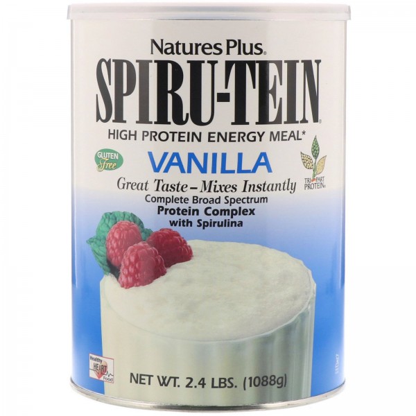 Nature's Plus Spiru-Tein высокобелковая энергетическая еда Ваниль 1088 г