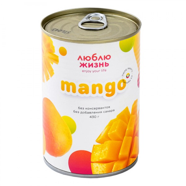 Люблю жизнь Пюре манго 430 г