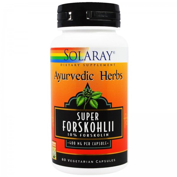Solaray Аюрведические травы Форсколин 400 мг 60 вегетарианских капсул