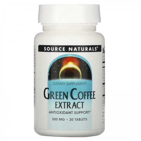 Source Naturals Экстракт зелёного кофе 500 мг 30 таблеток