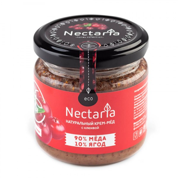 Nectaria Крем-мёд с клюквой 230 г