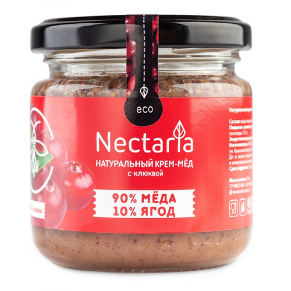 Nectaria Крем-мёд с клюквой 230 г