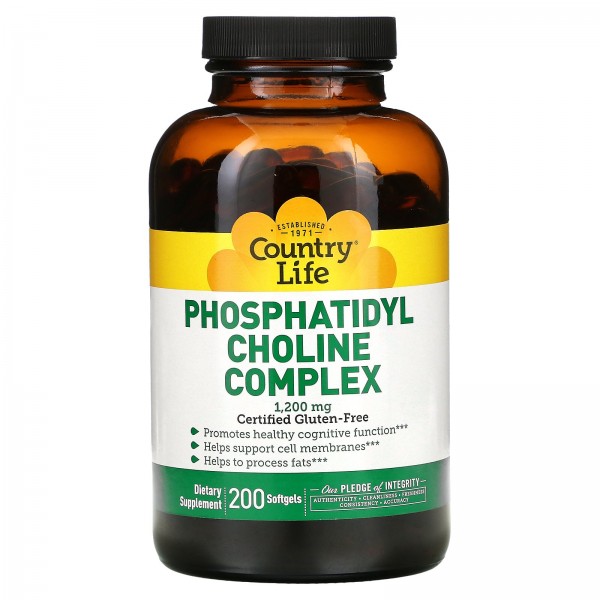 Country Life комплекс с фосфатидилхолином 1200 мг 200 капсул