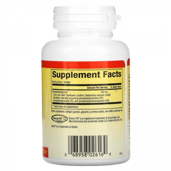 Natural Factors ФС (фосфатидилсерин) 100мг 60мягких таблеток
