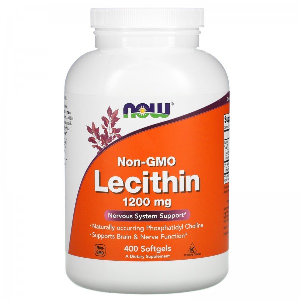 Now Foods Non-GMO Lecithin 1200 mg 400 Softgels