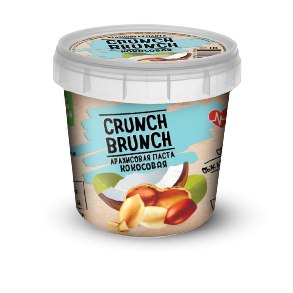 Crunch-Brunch Арахисовая паста 1000 г кокосовая (новая тара)