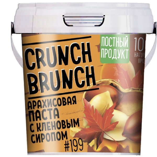 Crunch-Brunch Арахисовая паста 1000 г с кленовым с...
