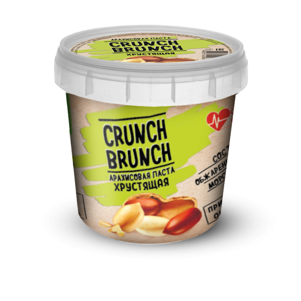 Crunch-Brunch Арахисовая паста 1000 г хрустящая...