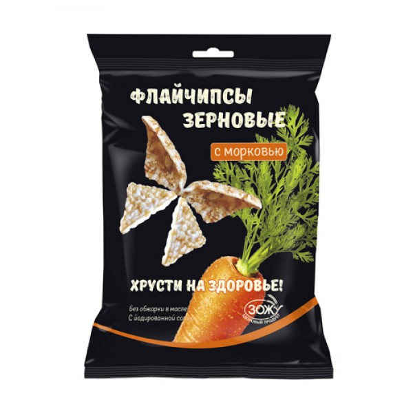 Flychips Флайчипсы с морковью, зерновые 40 г