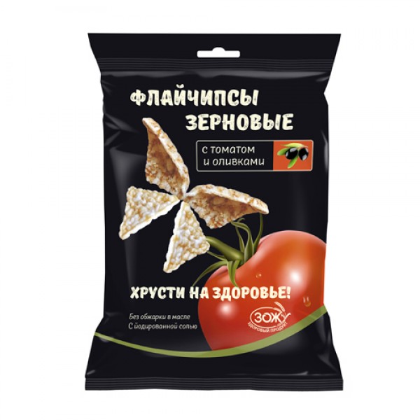 Flychips Флайчипсы с томатом и оливками, зерновые 40 г
