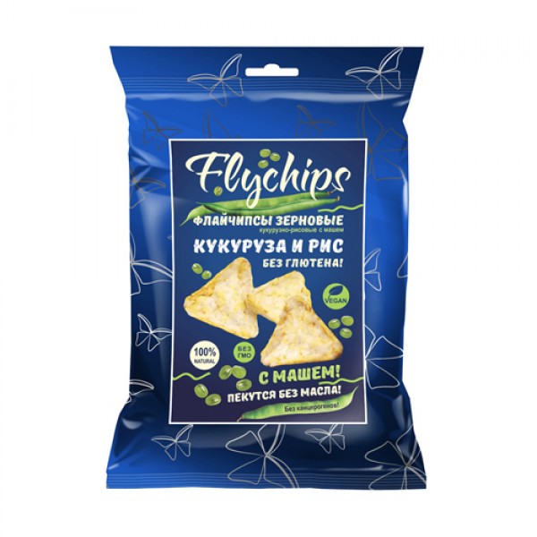 Flychips Флайчипсы кукурузно-рисовые с машем, зерн...