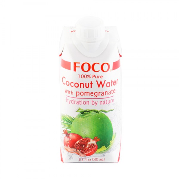 FOCO Кокосовая вода с соком граната 330 мл...