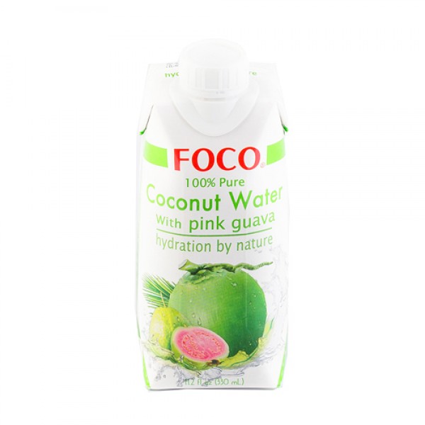 FOCO Кокосовая вода с розовой гуавой 330 мл...