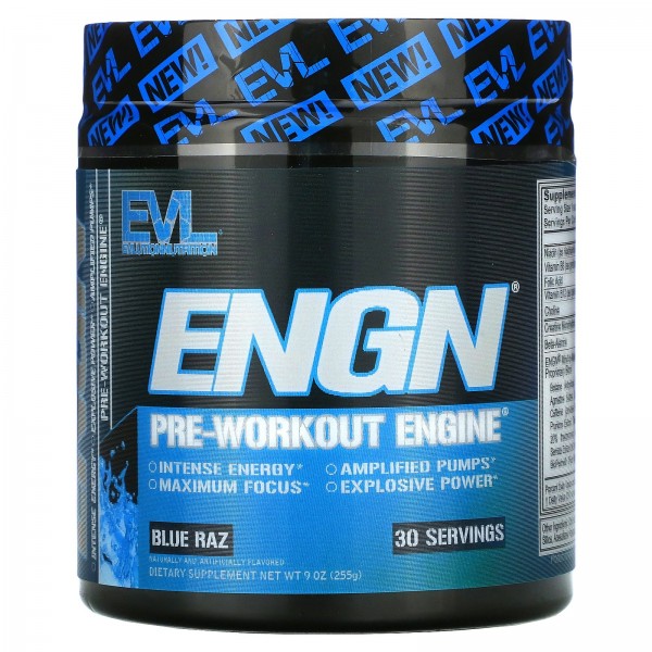 EVLution Nutrition ENGN Pre-workout Engine Blue Ra...
