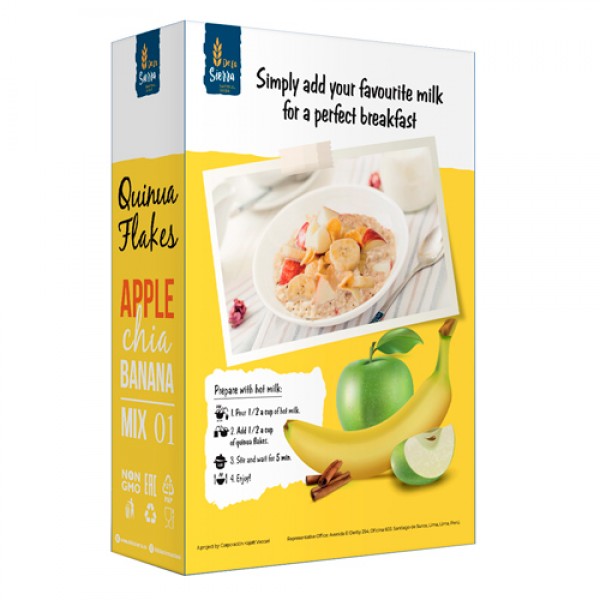 De La Sierra Завтрак киноа с яблоком, семенами чиа и бананом 400 г