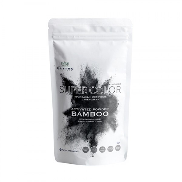 Pattra Organic Уголь бамбуковый `Black Bamboo`, порошок 50 г