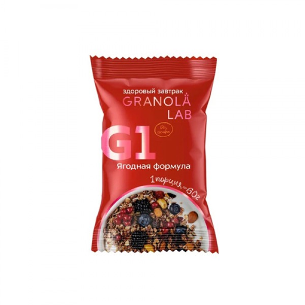 Granola.Lab Завтрак готовый гранола `Ягодная формула` 60 г