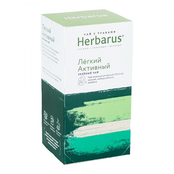 Herbarus Чай с травами `Лёгкий активный`, в пакетиках 24 шт