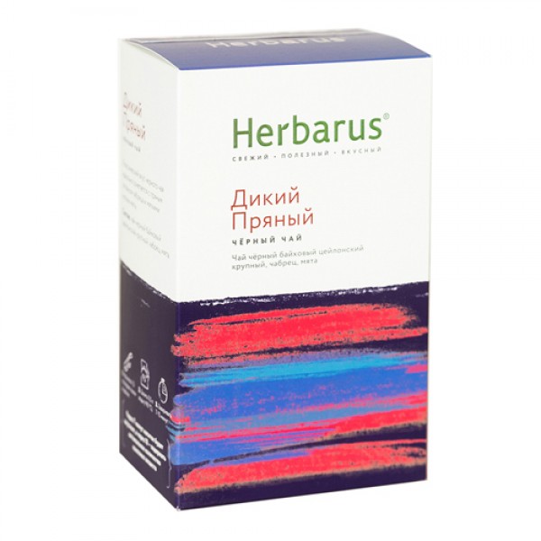 Herbarus Чай чёрный с добавками `Дикий пряный`, листовой 75 г